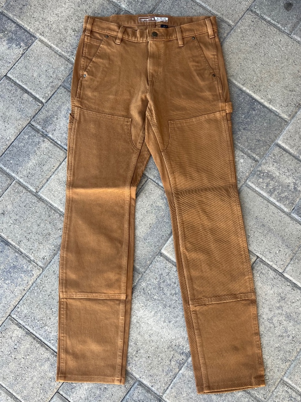 Carhartt womens pants 8 tall Double front relaxed fit Utility Straight Leg $75